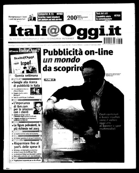 Italia oggi : quotidiano di economia finanza e politica